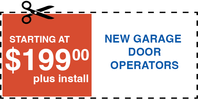 199 new garage door operators